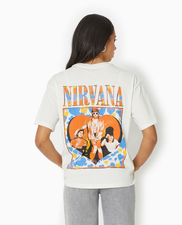 T-shirt oversize NIRVANA blanc - Pimkie