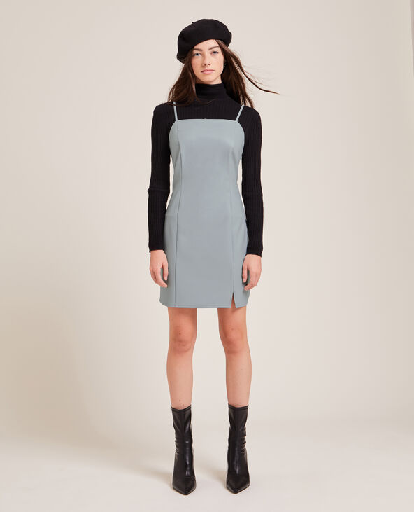 Robe courte en simili gris clair - Pimkie