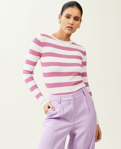 Pull moulant col rond blanc - Pimkie