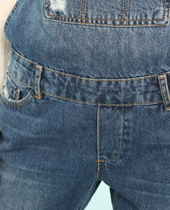 Salopette denim à pins bleu - Pimkie