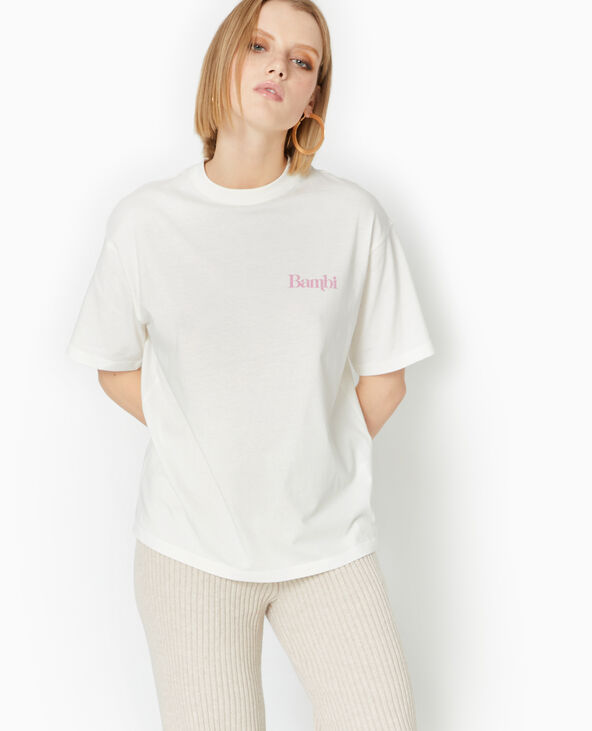 T-shirt oversize BAMBI blanc - Pimkie