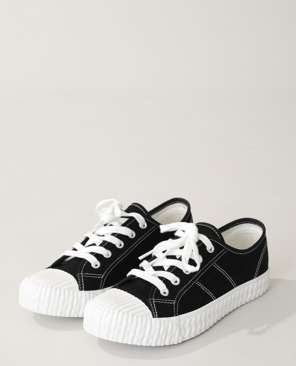 Baskets en toile noir - Pimkie