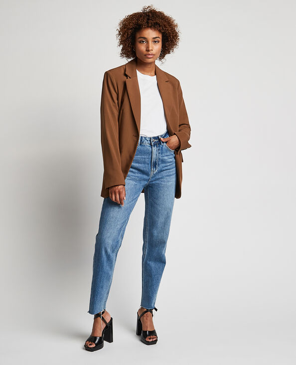 Jean straight taille haute bleu - Pimkie