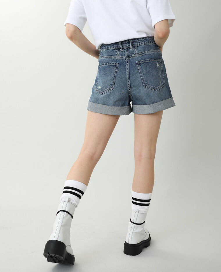 Short en jean high waist bleu - Pimkie