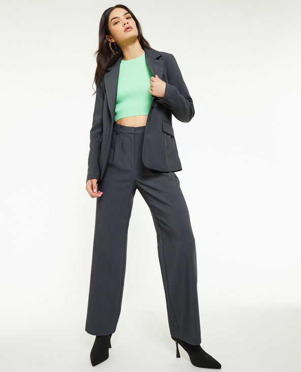 Pantalon droit city gris foncé - Pimkie