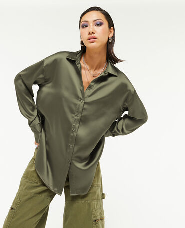 Chemise longue satin discount femme