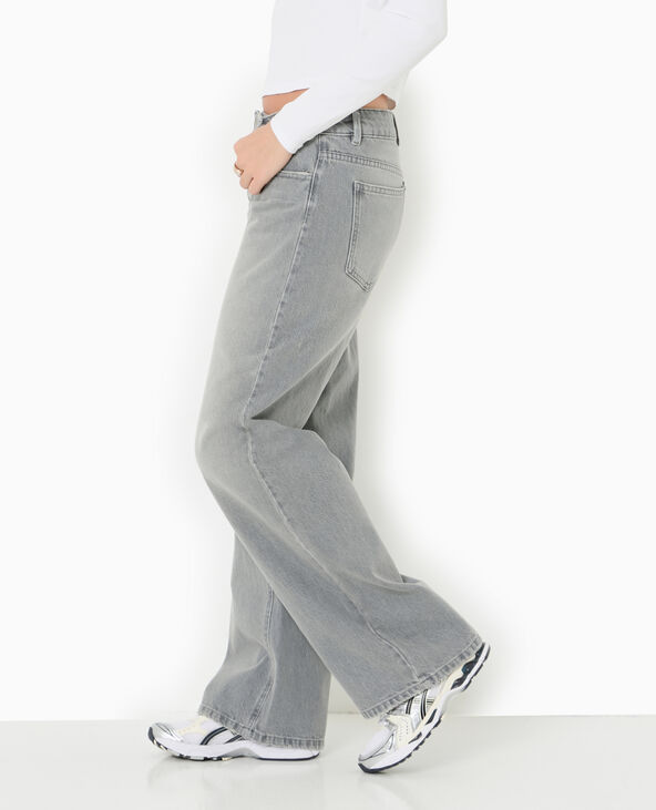 Jean droit taille basse blanc - Pimkie