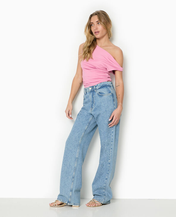 Top bénitier avec fronces côtés rose - Pimkie