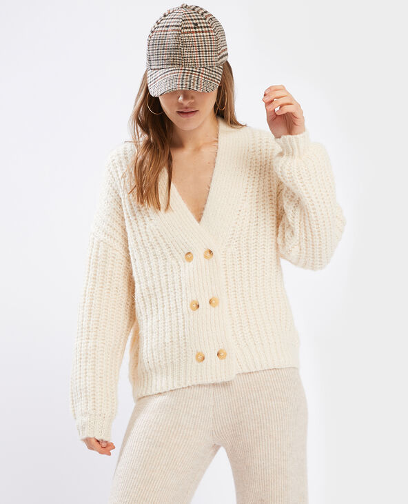 Gilet grosse maille écru - Pimkie