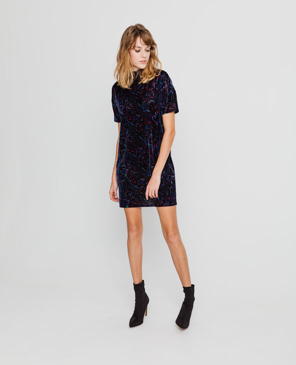Robe à imprimé cachemire bleu marine - Pimkie
