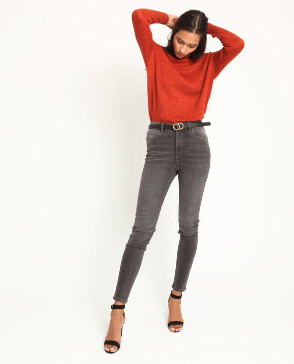 Pull boutonné bordeaux - Pimkie