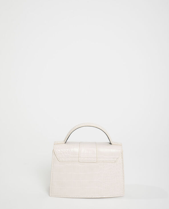 Sac boxy effet croco blanc - Pimkie