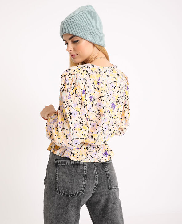 Blouse cache c ur fleurie