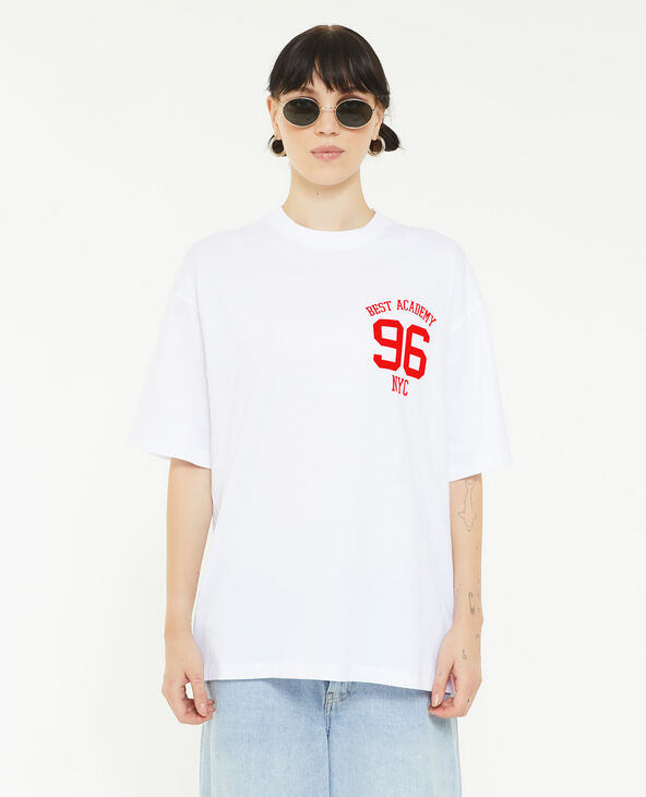 T-shirt oversize à inscriptions blanc - Pimkie