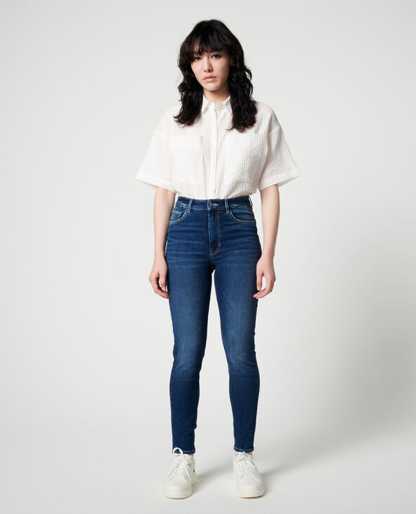 Jean skinny taille haute SMALL bleu marine - Pimkie