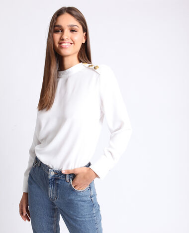 Blouse à boutons blanc - Pimkie