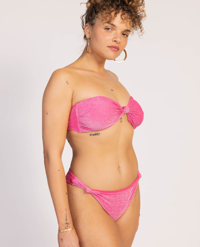Bas de maillot culotte avec nœuds rose - Pimkie