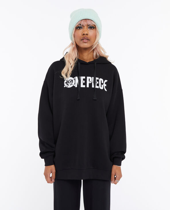 Sweat capuche oversize One Piece noir - Pimkie
