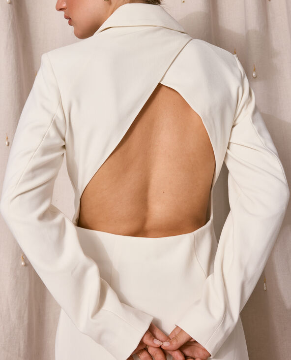 Robe blazer dos-nu blanc - Pimkie