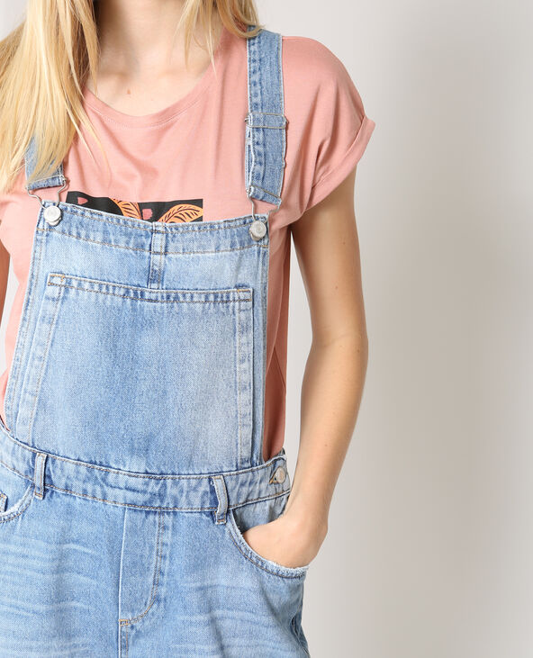 Salopette short bleu clair - Pimkie