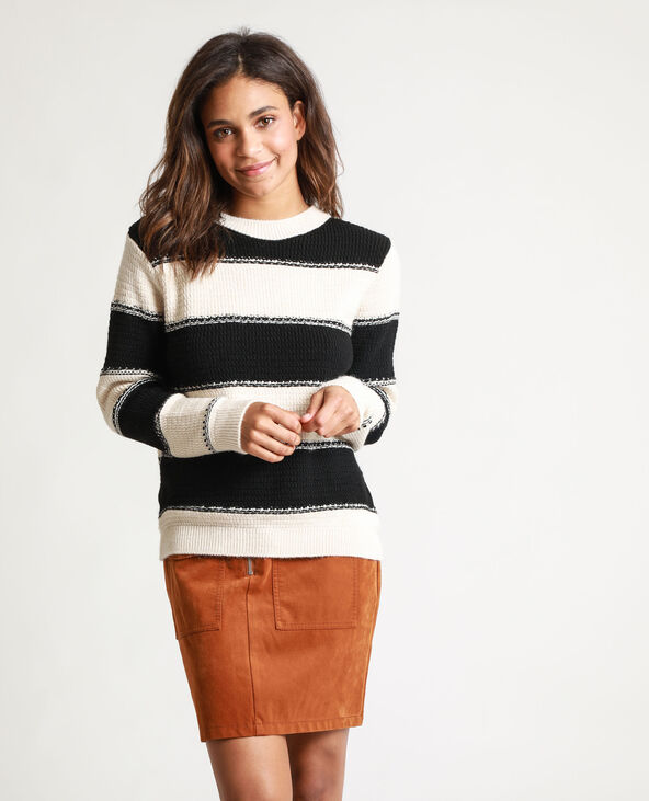 Pull à rayures blanc - Pimkie