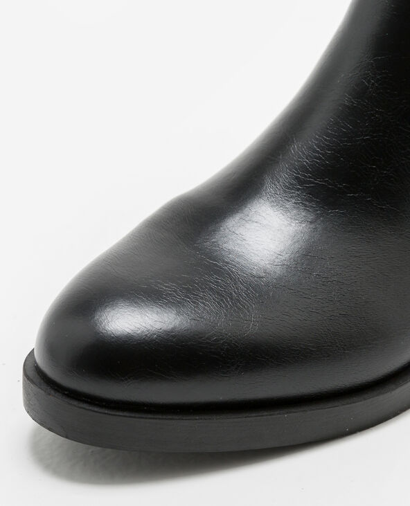Bottines plates zippées noir - Pimkie