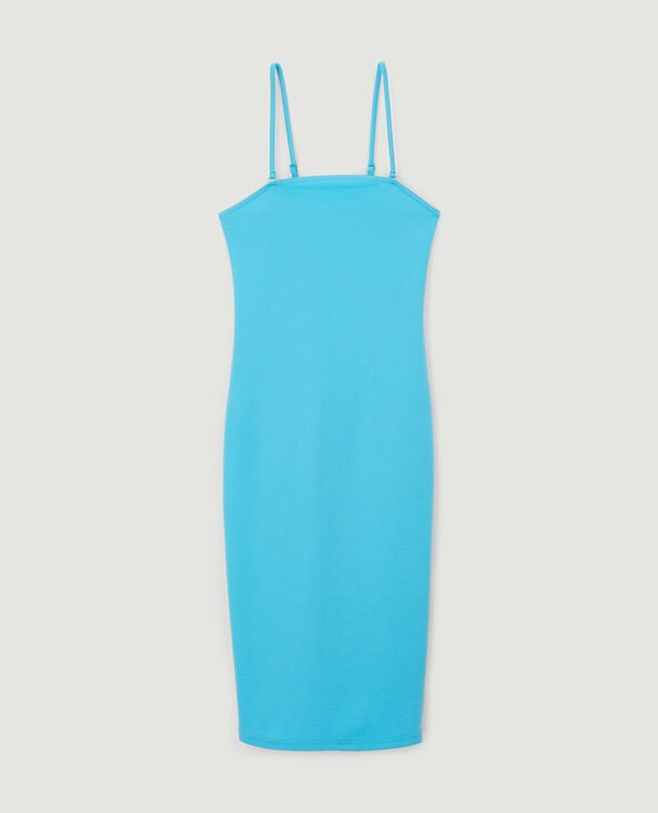 Robe moulante midi bleu turquoise - Pimkie