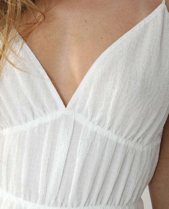 Robe longue vaporeuse blanc - Pimkie