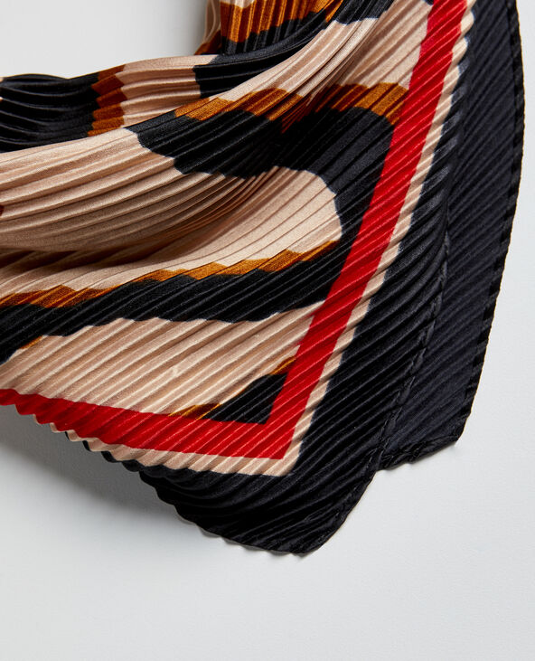 Foulard plissé permanent noir - Pimkie