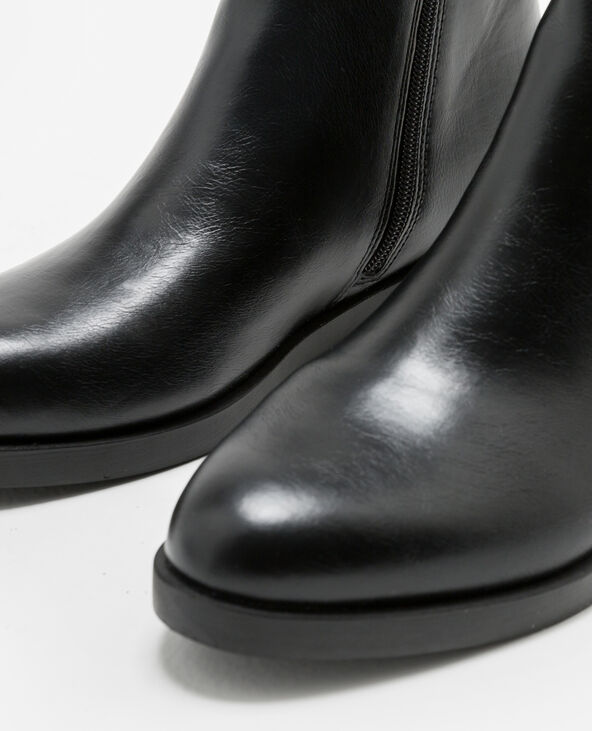 Bottines plates zippées noir - Pimkie