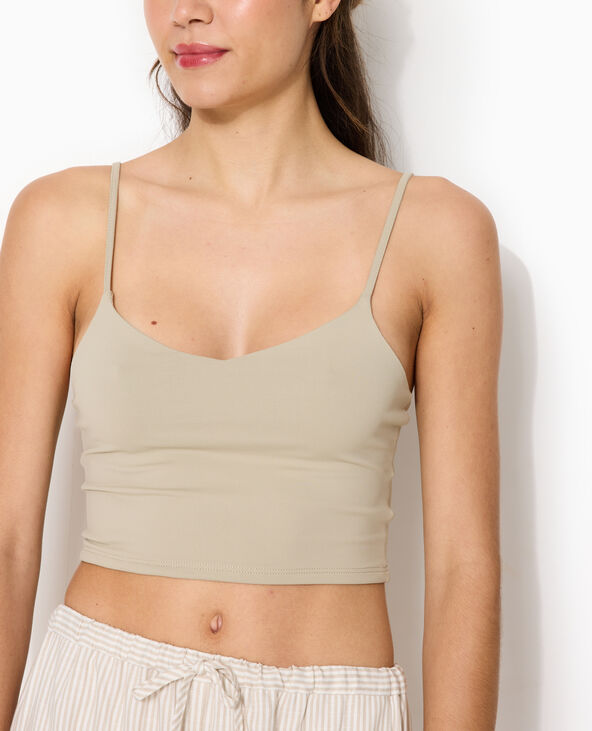 Brassière à fines bretelles vert kaki - Pimkie