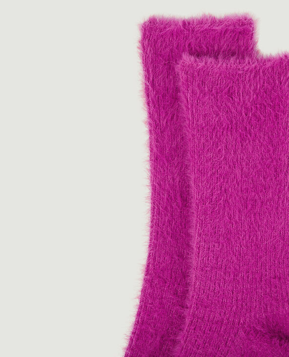 Paire de chaussettes en maille poilue et douce rose - Pimkie