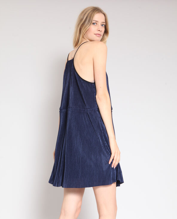 Robe plissée bleu marine - Pimkie