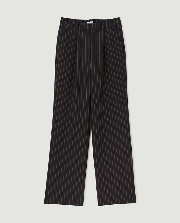 Pantalon droit avec fines rayures noir - Pimkie
