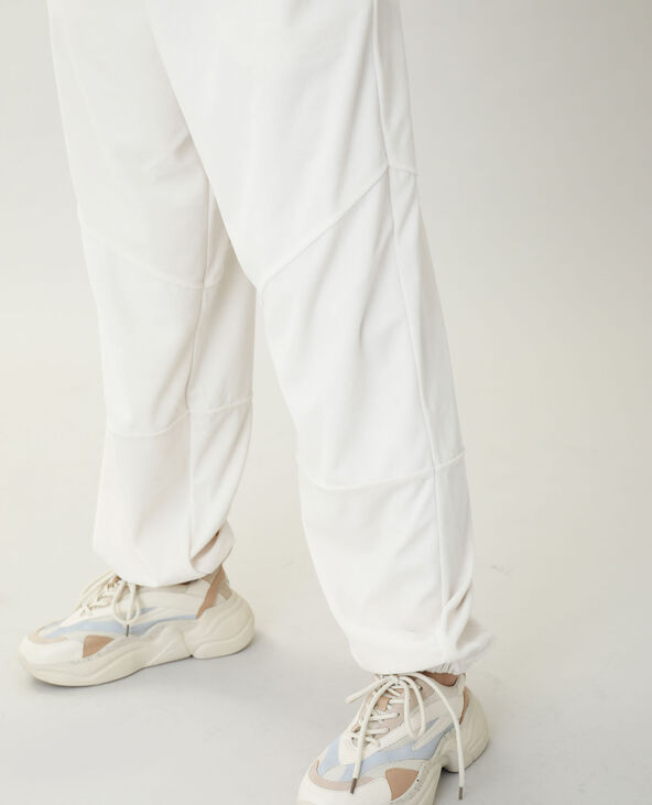 Pantalon de jogging velours blanc - Pimkie