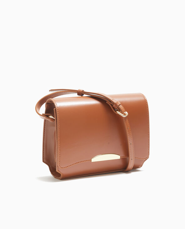 Sac boxy en simili cuir marron - Pimkie
