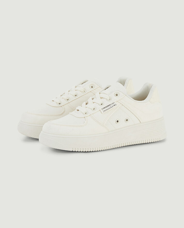 Sneakers en toile blanc - Pimkie