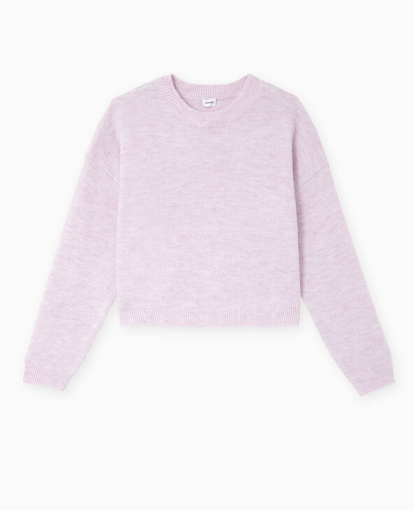 Pull court avec encolure ronde rose - Pimkie