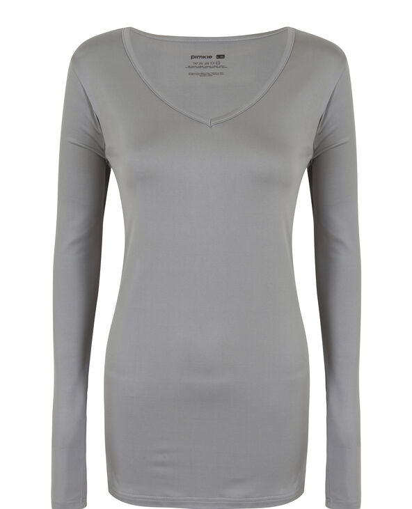 T-shirt manches longues col rond blanc - Pimkie