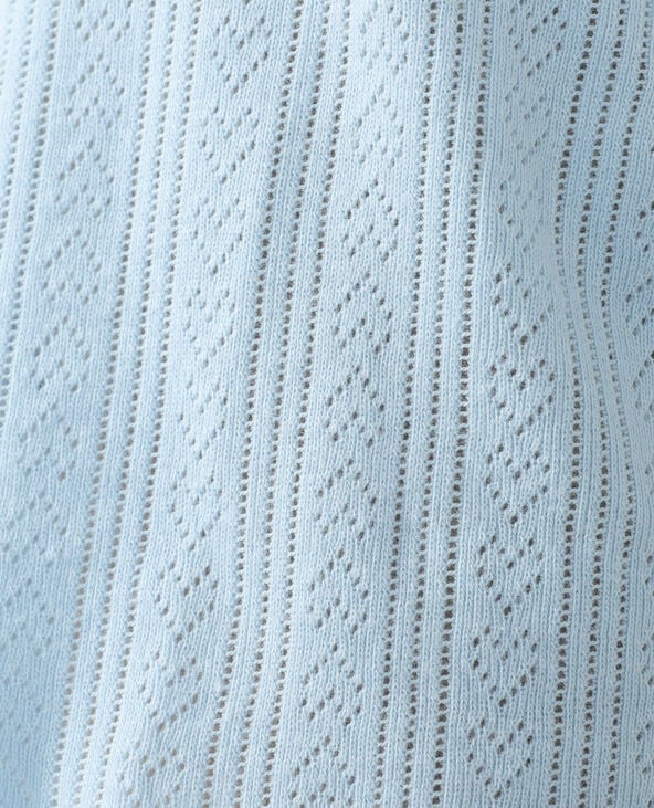 Gilet ajouré bleu clair - Pimkie