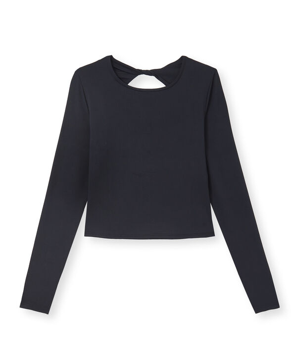 Top manches longues avec dos ouvert noir - Pimkie