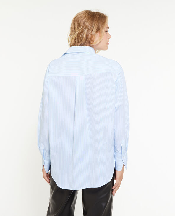 Chemise manches longues rayée bleu - Pimkie