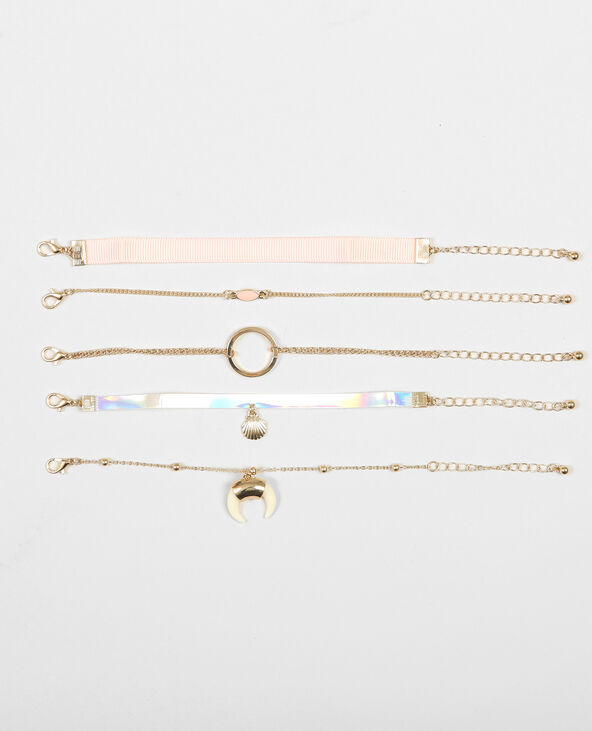 Lot de 5 bracelets doré - Pimkie