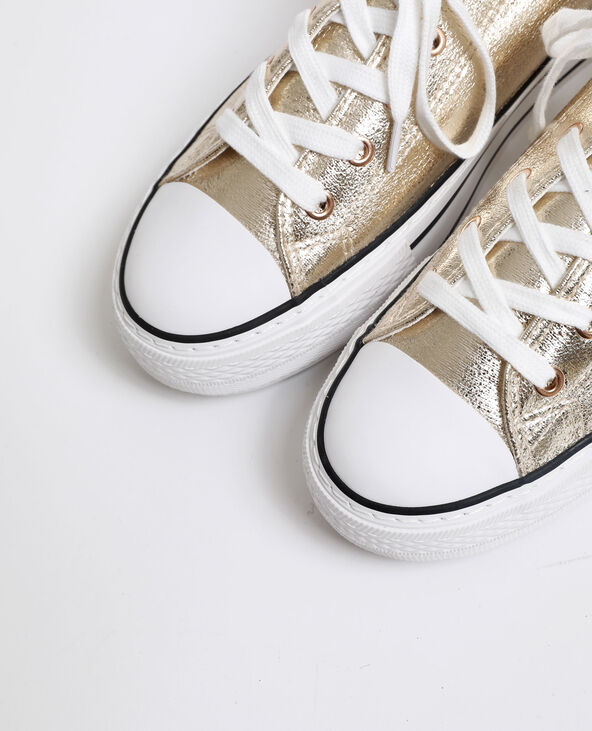 Converse femme basse on sale dorée