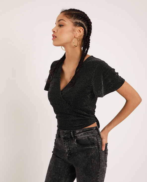 T-shirt dos ouvert noir - Pimkie