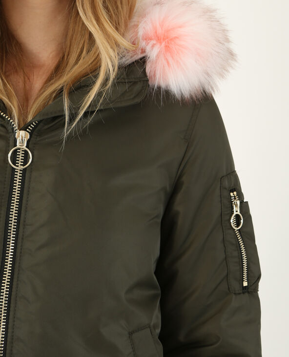 Bomber à capuche vert kaki - Pimkie