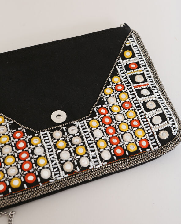 Sac pochette à perles noir - Pimkie