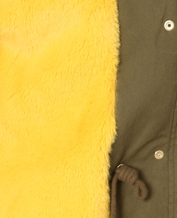 Longue parka à capuche vert kaki - Pimkie