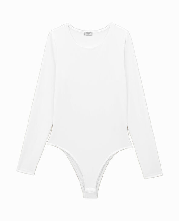 Body manches longues en matière gainante blanc - Pimkie