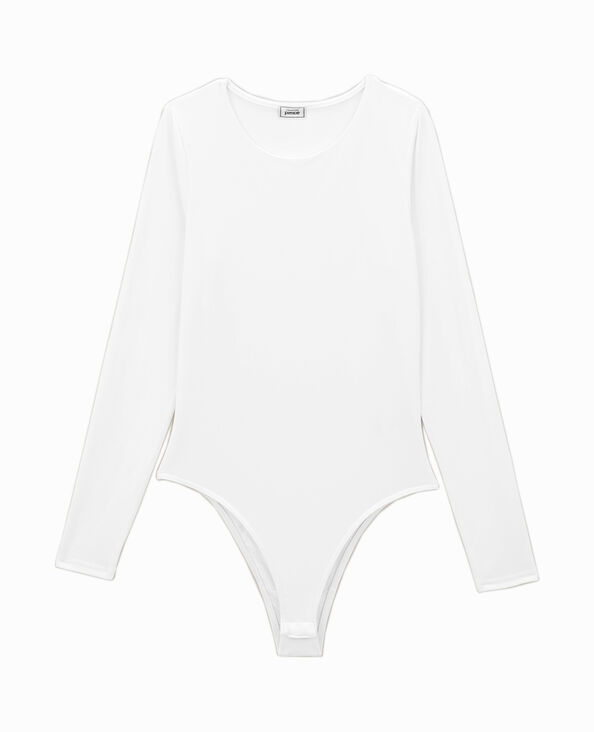 Body manches longues en matière gainante blanc - Pimkie